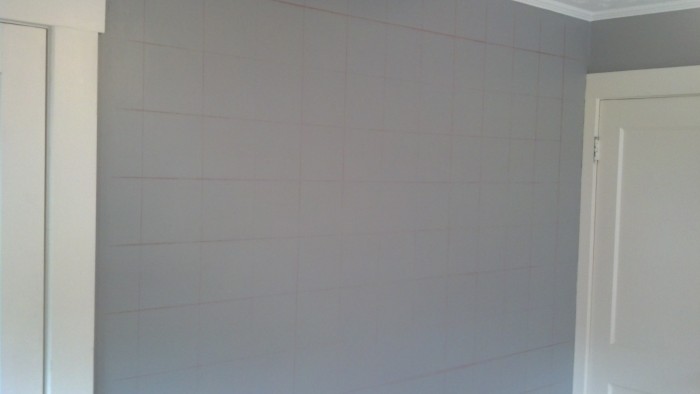 Step 2: Grid off your wall with chalk
